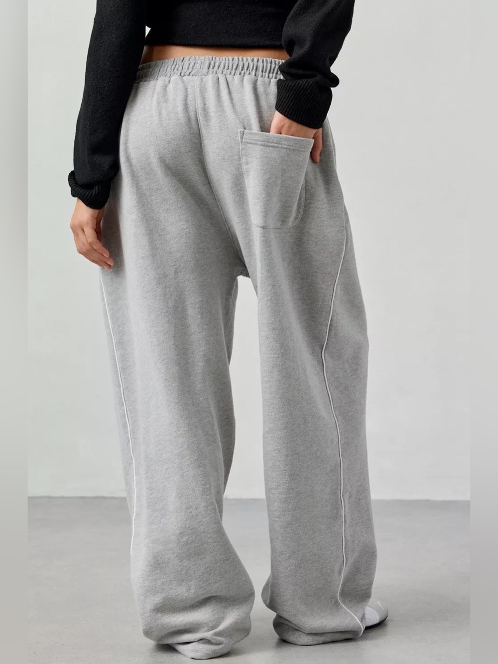 Iets Frans  Harri Wide Leg Jogger Pants Grey - Picture 4 of 8